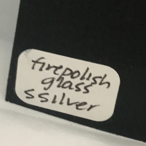 Artisan fire polish glass sterling earrings - Picture 3 of 5